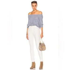 MOTHER The Stunner Skinny Jeans Colour Whipping the Cream Size 32 Button Fly
